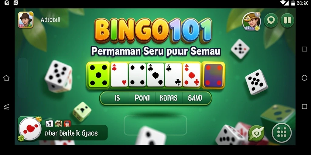 Tampilan gameplay seru BINGO101 dengan grafis menarik.