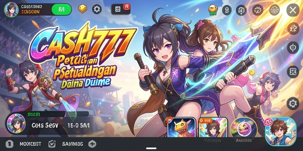 Tampilan gameplay seru dalam dunia Anime CASH777.