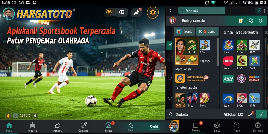 Tampilan menarik dari gameplay olahraga di HARGATOTO.