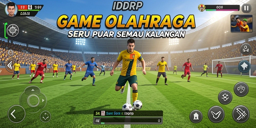 Tampilan gameplay IDRRP menampilkan aksi olahraga yang seru dan mendebarkan.