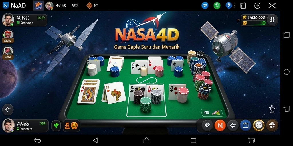 Gameplay menarik dari NASA4D yang menunjukkan keseruan bermain Gaple.