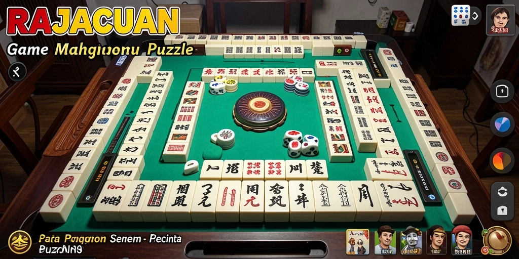 Tampilan gameplay seru dan menantang di RAJACUAN Mahjong.