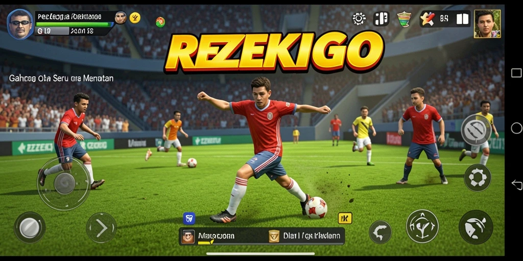 Tangkapan layar REZEKIGO menunjukkan aksi olahraga yang mendebarkan.