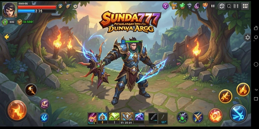 Menampilkan aksi seru dalam gameplay ARPG SUNDA777.