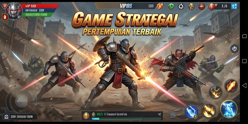 Screenshot gameplay VIP188 dengan aksi pertempuran yang intens.